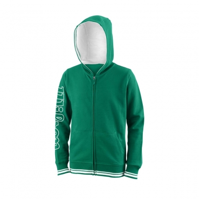 Wilson Kapuzenjacke Hoodie Team II Full-Zip grün Kinder